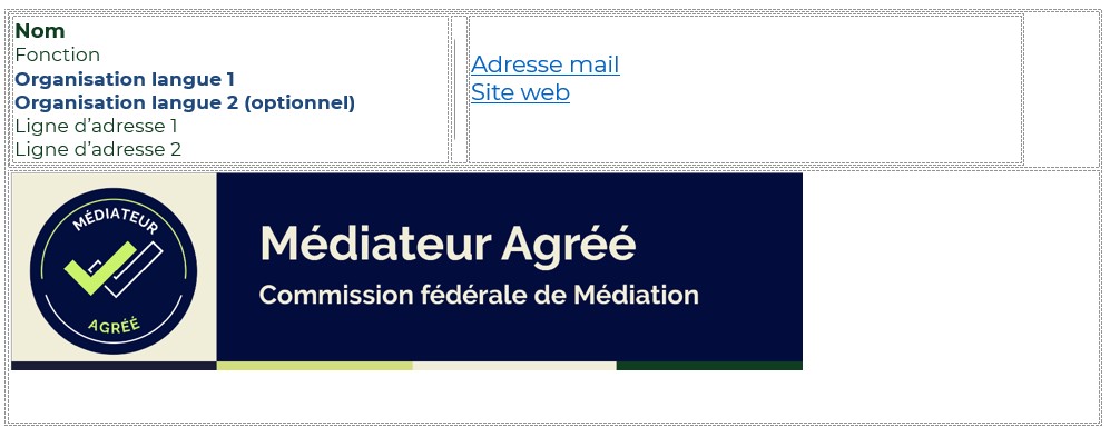 Signature e-mail