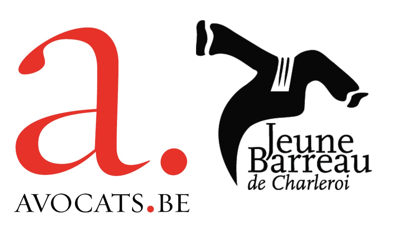 Logos AVOCATS.BE et Jeune Barreau de Charleroi